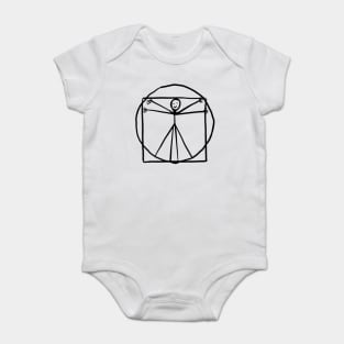 Vitruvian man Baby Bodysuit